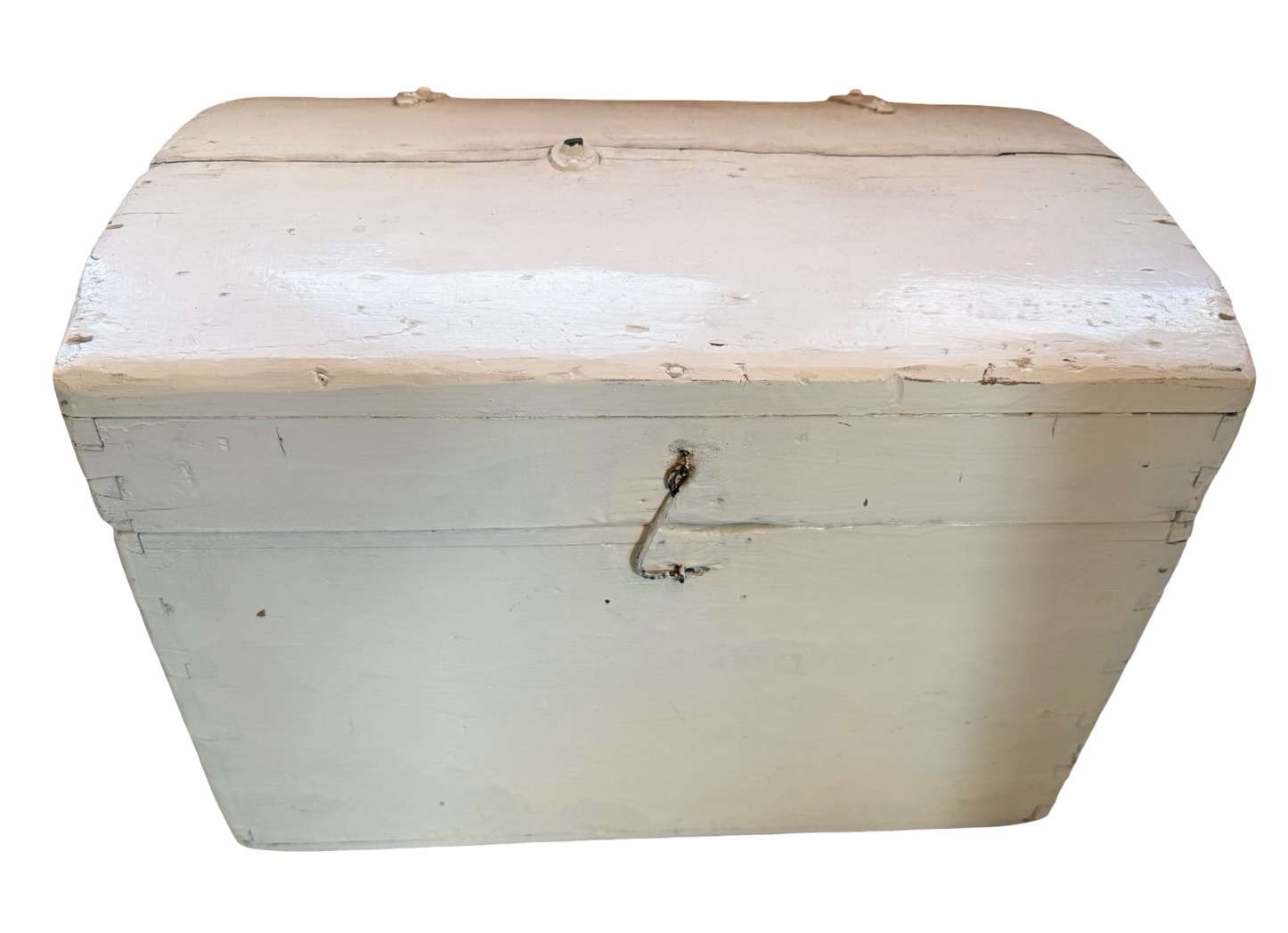 Rustic White Painted Blanket Chest