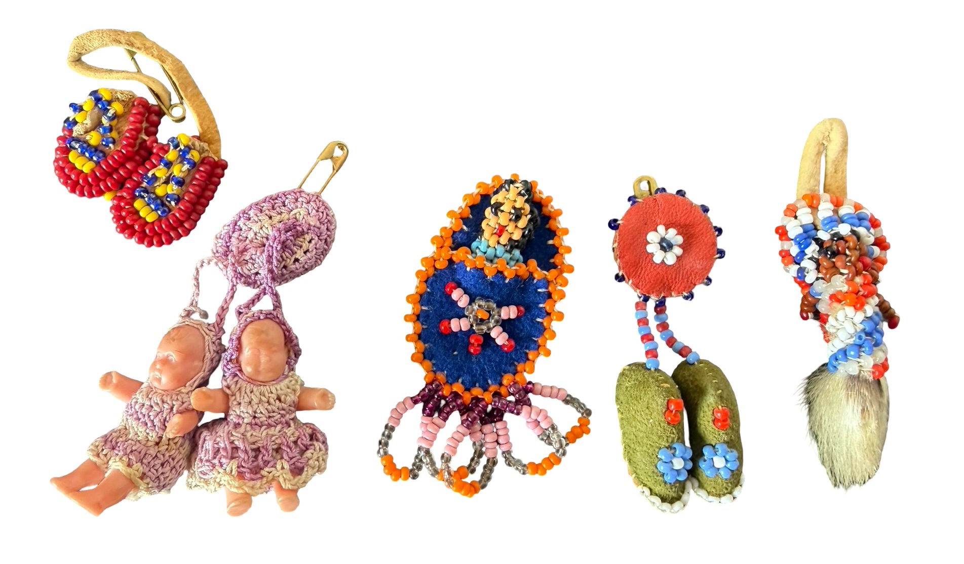 Vintage Native American Beaded Figurines