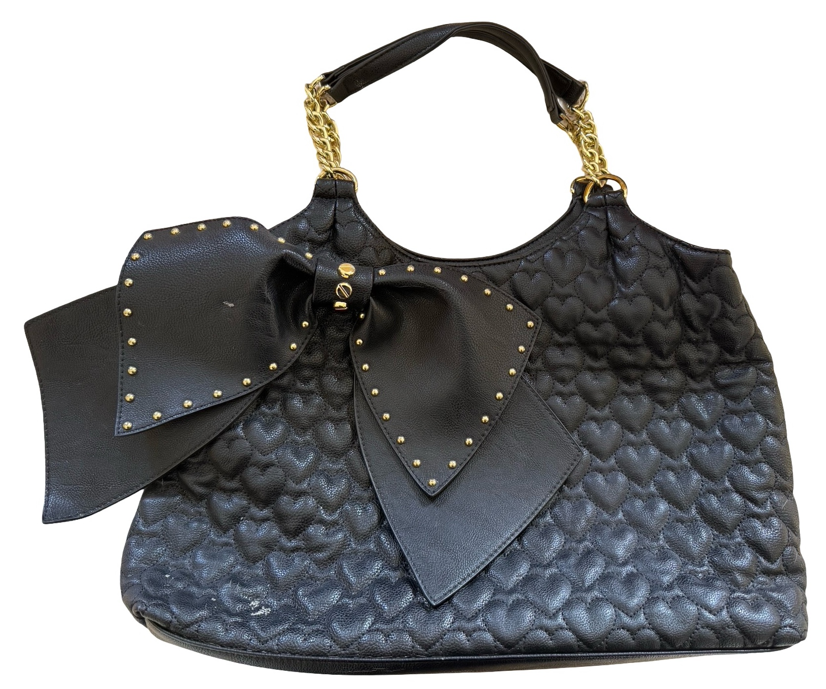 Betsey Johnson Quilted Black Handbag