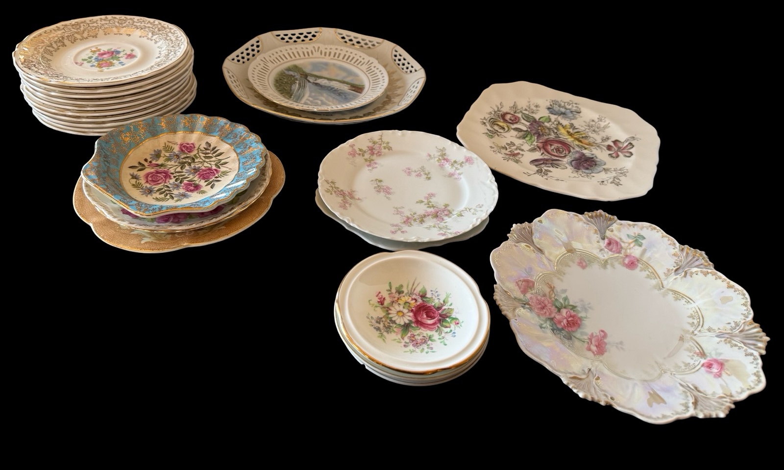 Vintage Decorative Porcelain Plates and Dishes