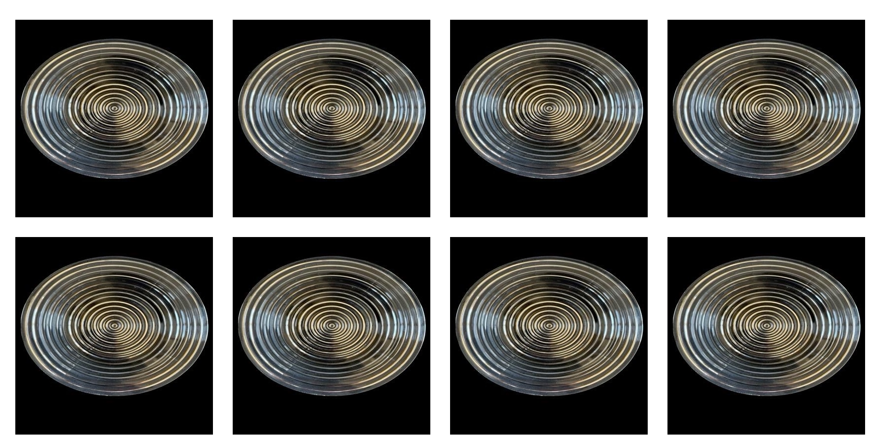 Ribbed 8 Salad Plates - 12 Pieces