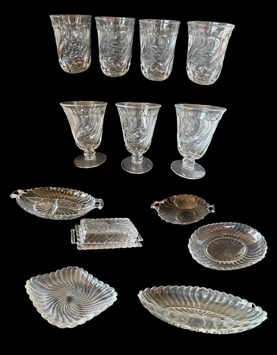 Fostoria Colony Swirl Glassware Collection