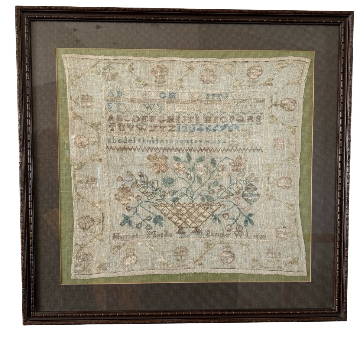 Antique Needlework Sampler - 1820