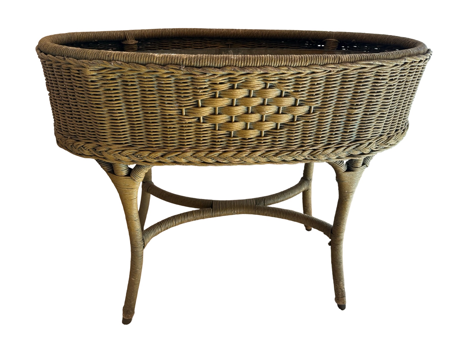 Vintage Wicker Planter