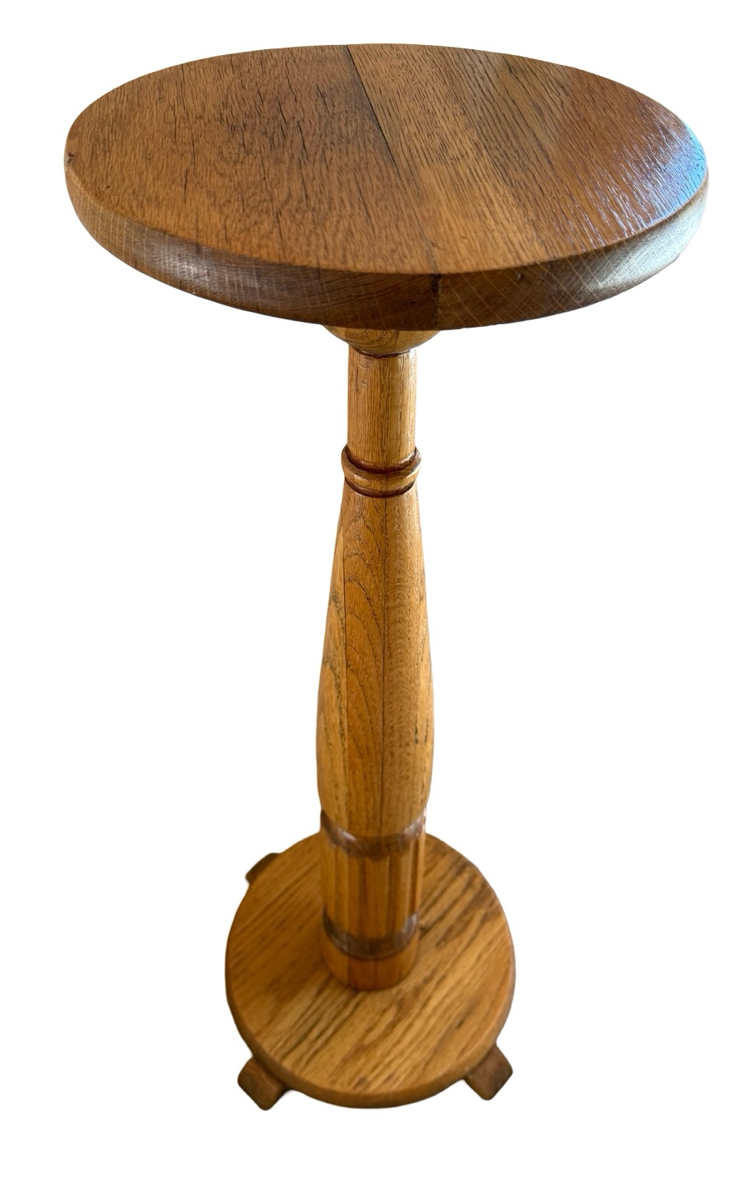 Mission Style Oak Pedestal Plant Stand