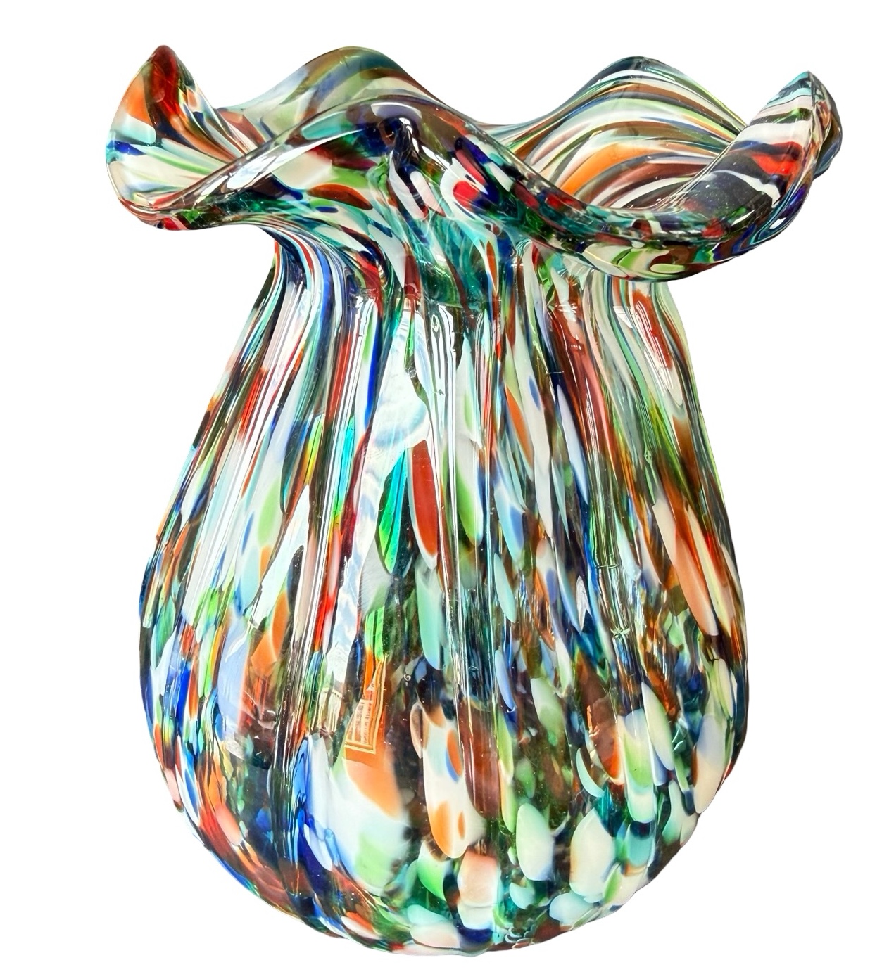 Murano Style Glass Vase