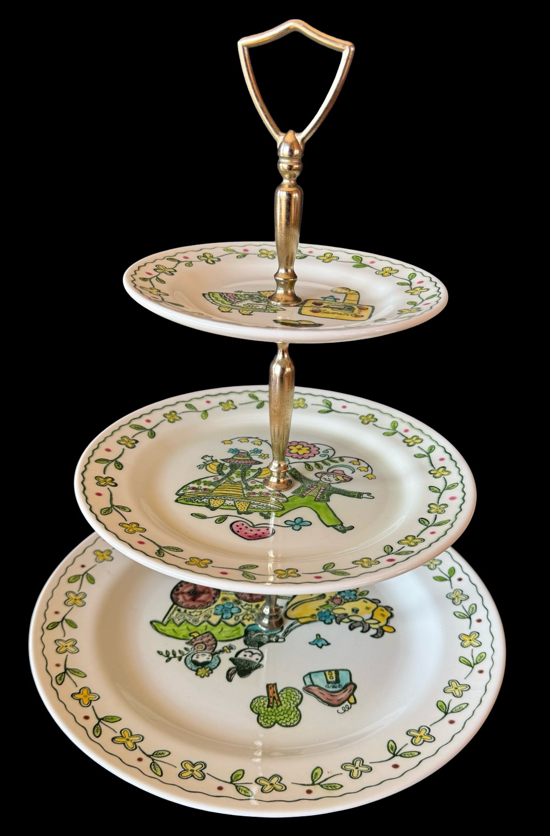 Poppytrail by Metlox Happy Time Three Tiered Serving Dish