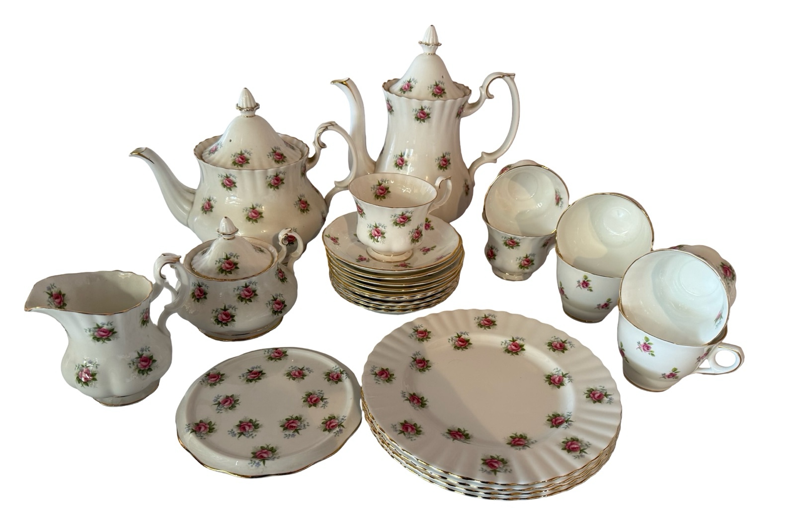 Royal Albert Forget Me Not Rose China Set