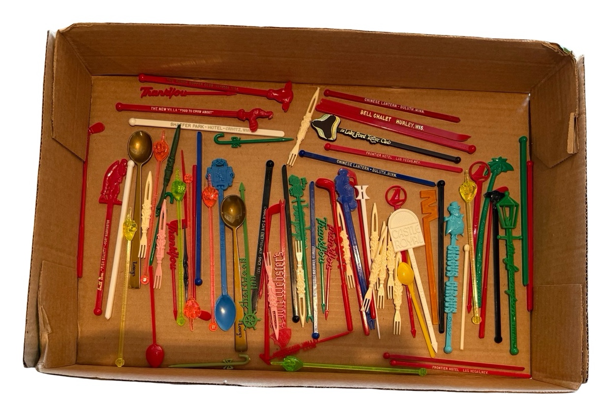 Collection of Vintage Swizzle Sticks