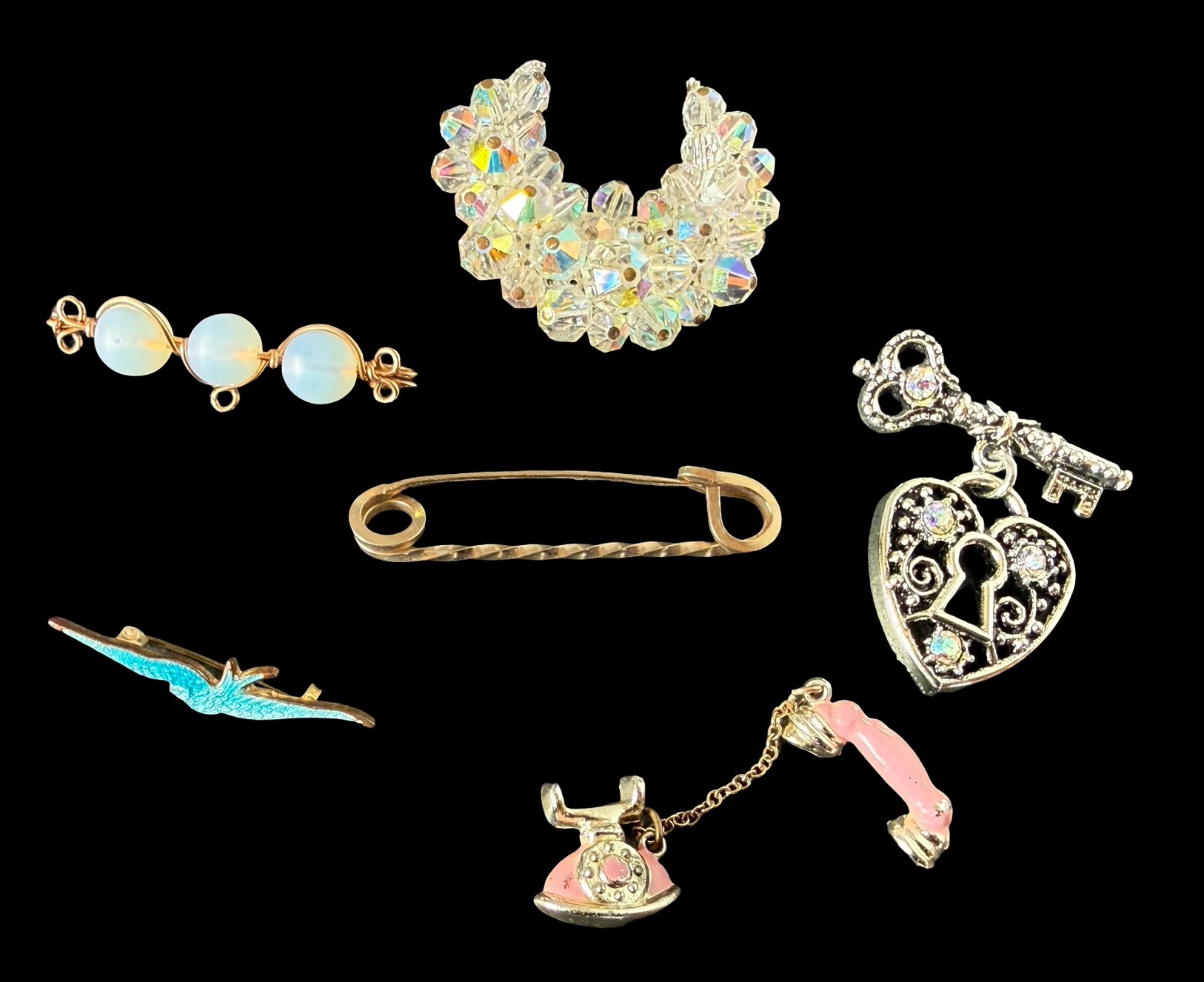 Variety of Vintage Brooches