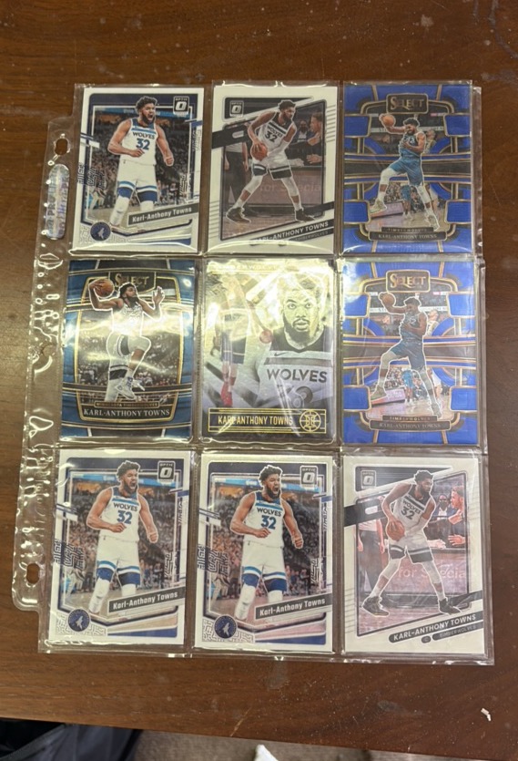 Karl Anthony Towns Minnesota Timberwolves Basketball Cards 12 Cards Total