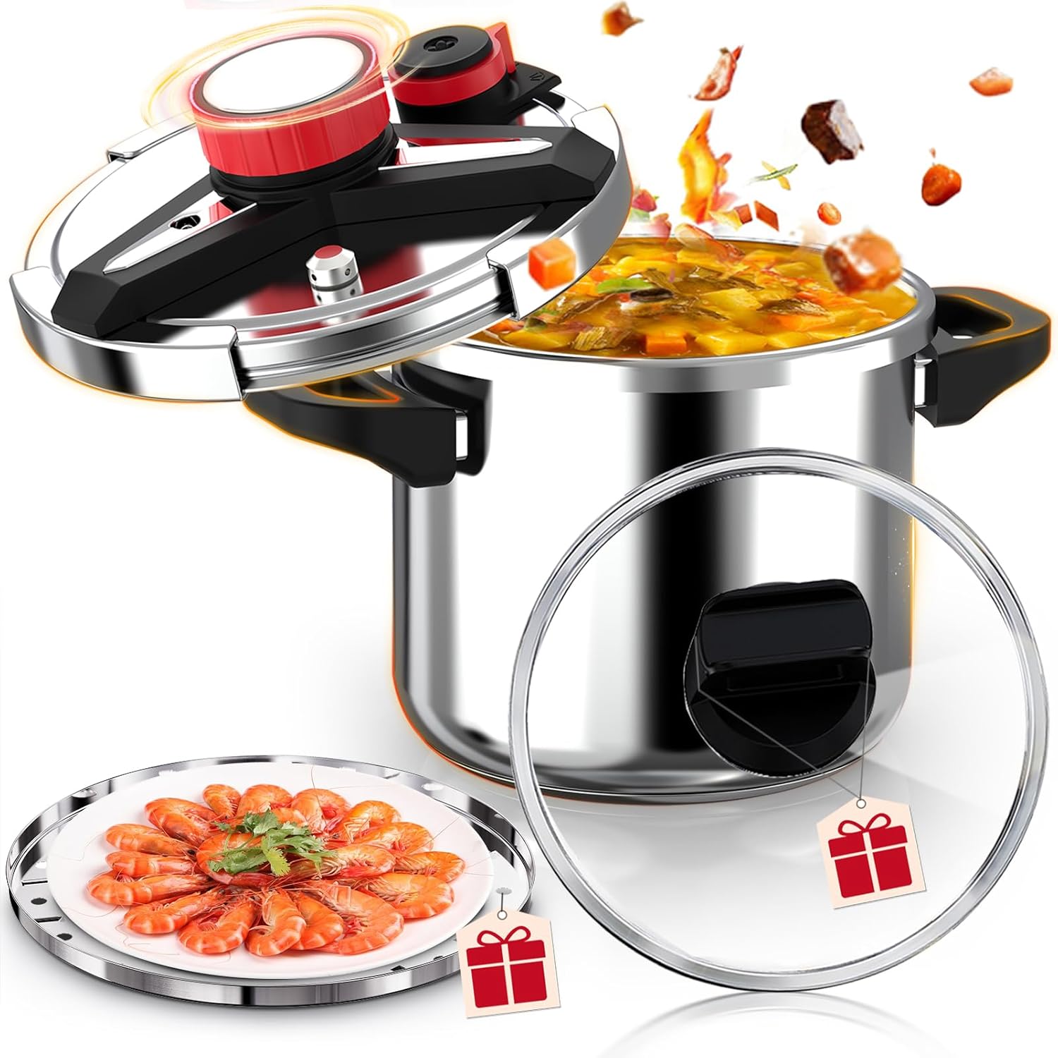 3-in-1 Stainless Steel Pressure Cooker 5.2 QT RETAIL $75.00