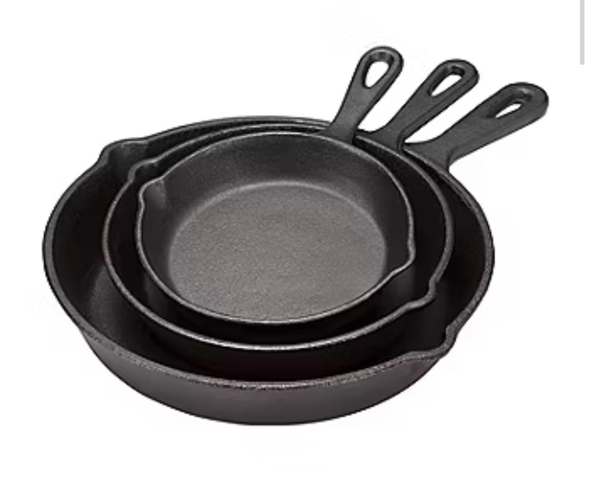Cooks 3-Piece Cast Iron Skillet Set