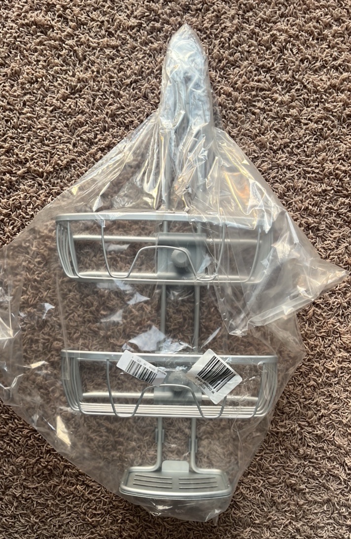 Three shelf hanging shower caddy