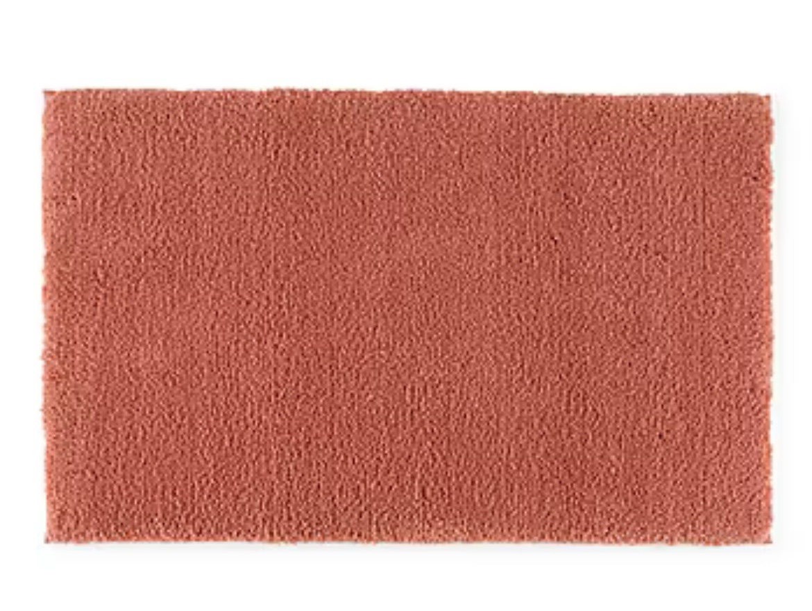 Linden Bath Rug 21x34 fast drying Color Savannah Clay Retail $32