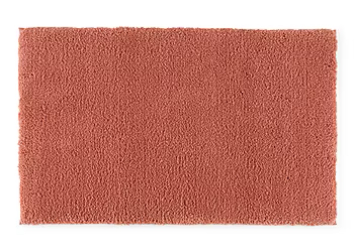 Linden Bath Rug 21x34 fast drying Color Savannah Clay Retail $32