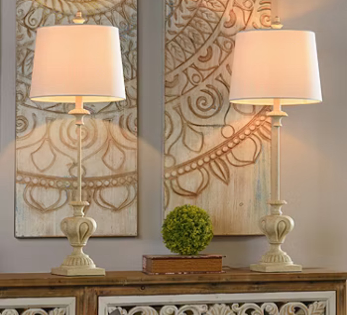 Stylecraft 34.25 Chantilly 2-pc. Lamp Set Retail $160