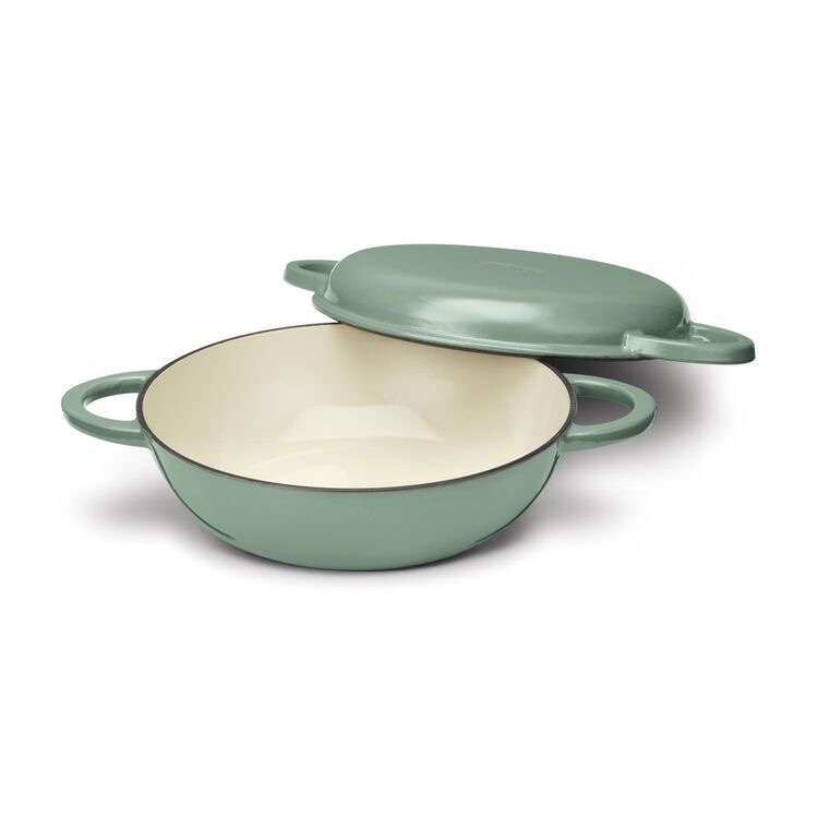 Cuisinart Chefs Classic Enameled 2-in-1 Cast Iron Multipurpose Set Model CI5528-2SG Retail $100