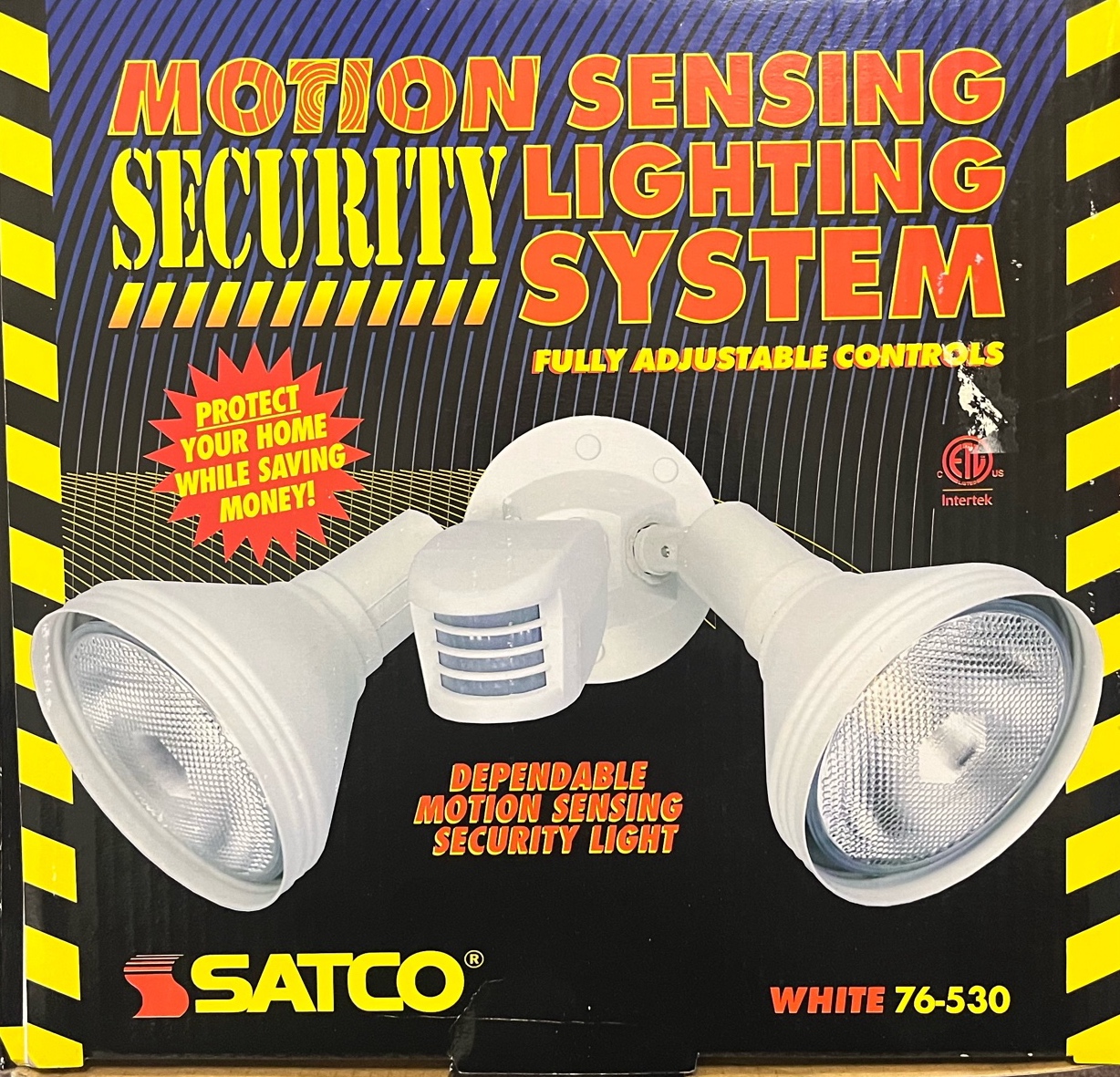 Satco SF76530 Two Light Outdoor Heavy Duty Cast Aluminum Durable Weather Proof Security Flood Light with Motion Sensor Retail $80