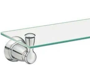 Moen Banbury Shelf Chrome Vanity Shelf with Glass shelf.