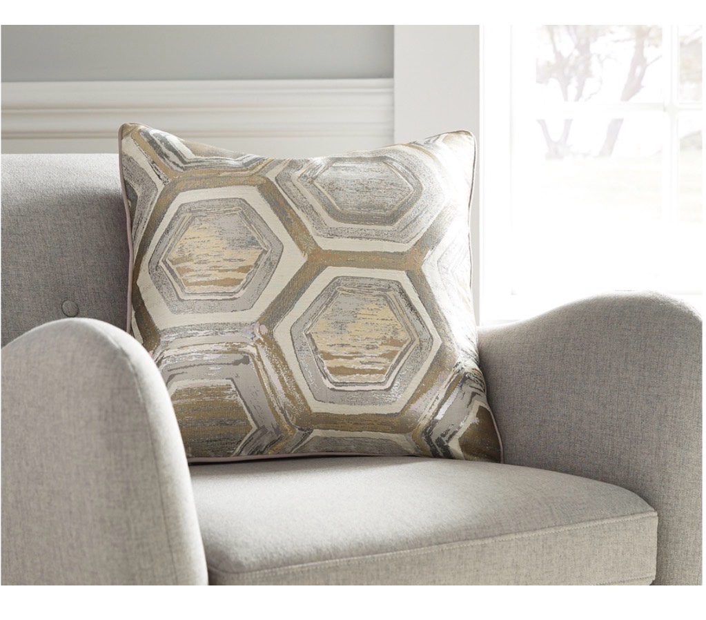 Decorative Pillow for Sofa or Bed, Gold, Silver and Blue Colors