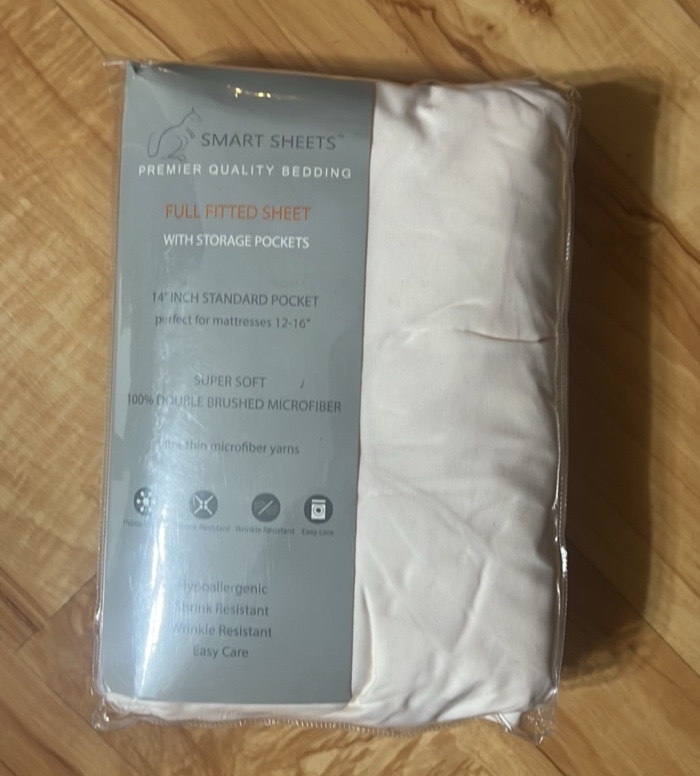 Full Fitted Sheet  perfect for 12-16 mattress  Cream Color  ultra thin