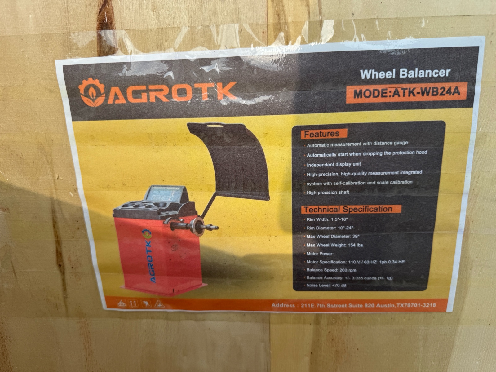 Tire balancer - AGT - 2026 - Unused - ATK-WB24A