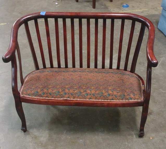 wooden bench loveseat