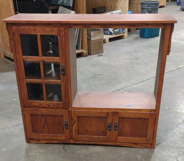 solid wood entertainment stand