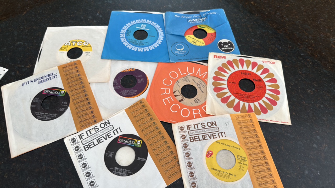 45 records including the Rolling Stones and other great artists