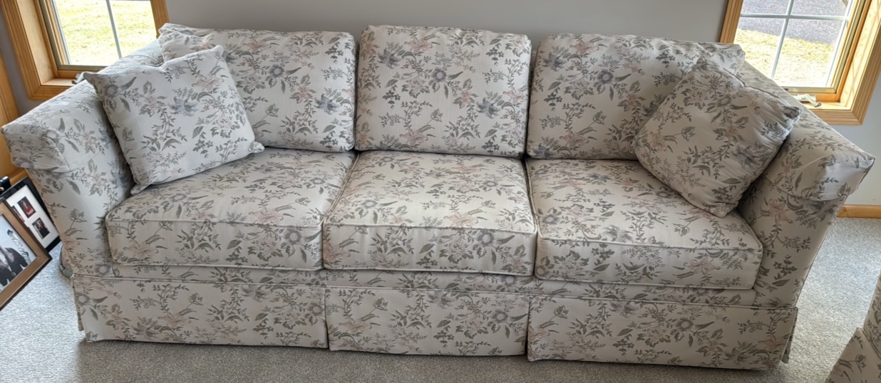 floral designed sofa