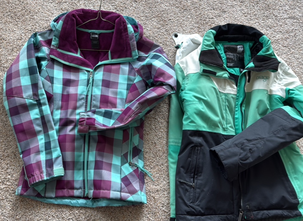 Northface extra small ski jacket along with  ORAGE brand ski jacket