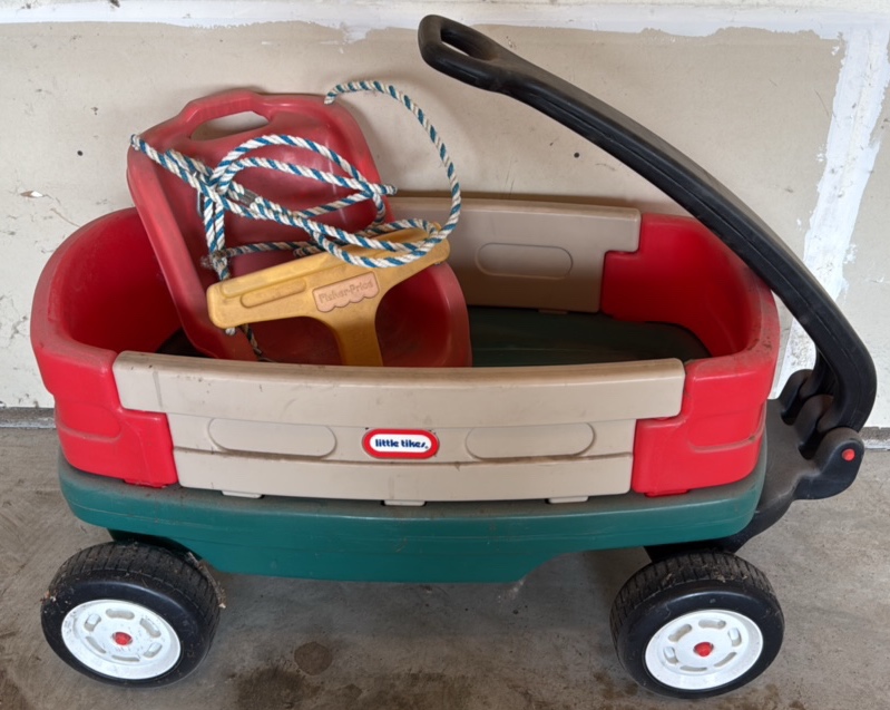 Little Tykes wagon and Fisher-Price swing