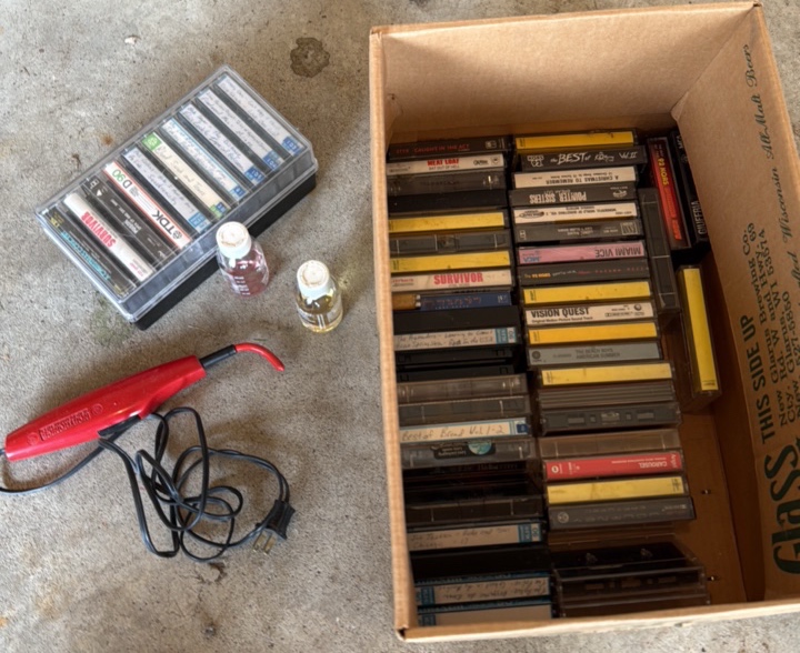 Collection of cassettes and cassette tools