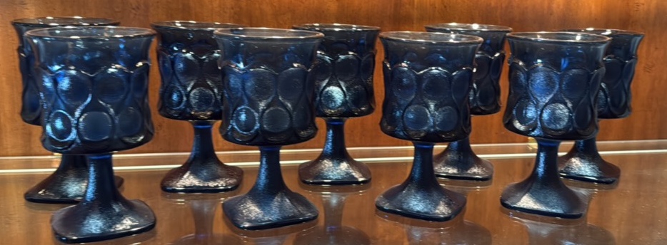 Noritake Spotlight Blue goblets