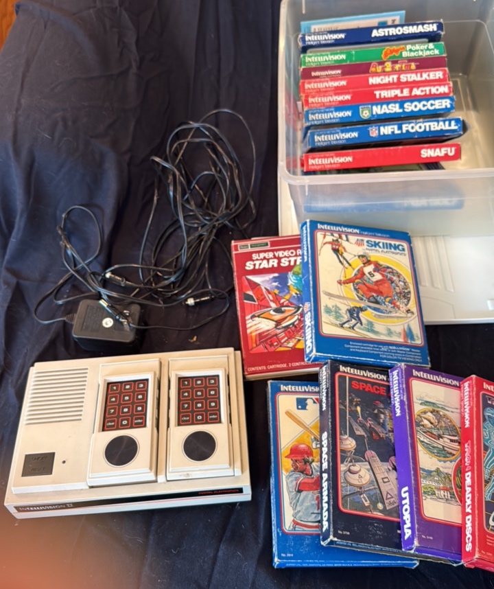 Intellivision II by Mattel electronics with 15 games