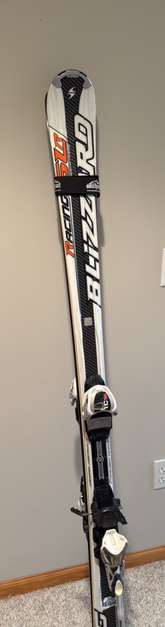 pair of blizzard racing SLR slalom skis