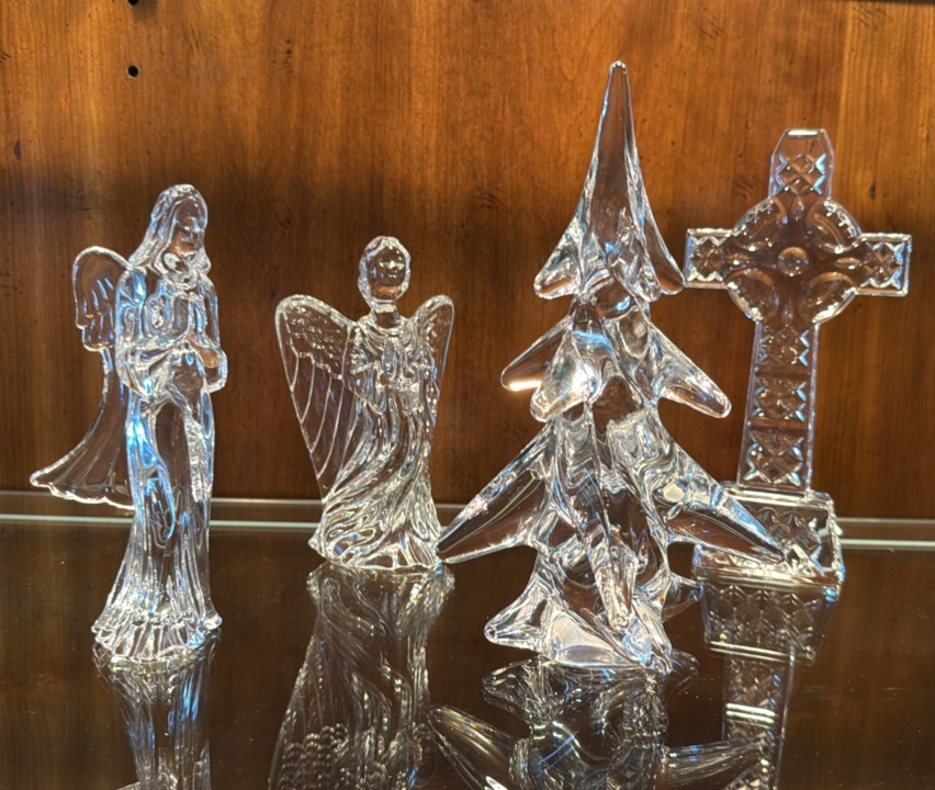 Vintage Tuscany Brand Christmas tree and other beautiful crystal pieces
