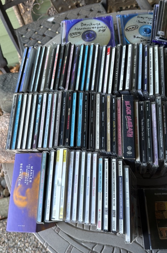 Collection of music CDs from a variety of artists