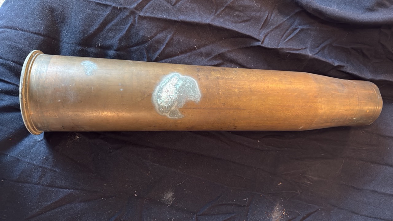 90 mm brass gun casing