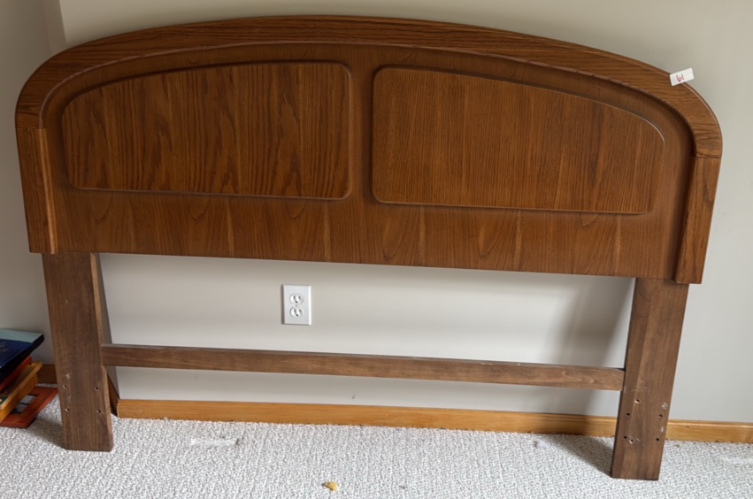 Oak queen, size headboard