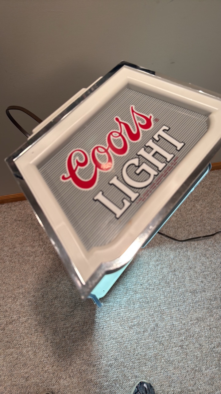 Vintage Coors Light Advertising Pool Table light fixture