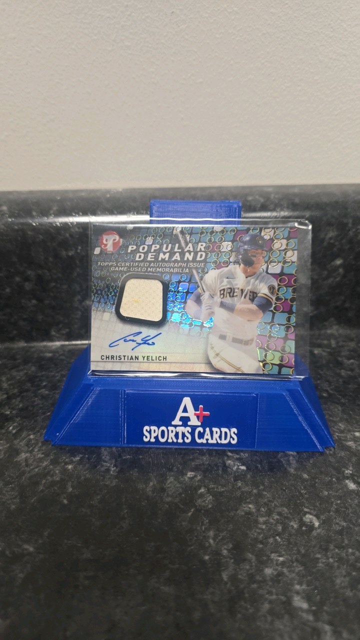 Christian Yelich 2022 Topps Pristine Pink Popular Demand Patch Autograph