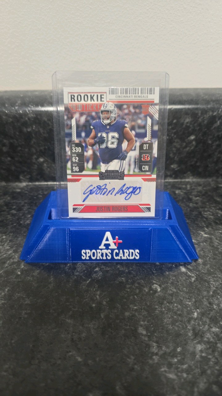 2024 Panini Contenders Football Justin Rogers Rookie Ticket Auto Bengals RC #247