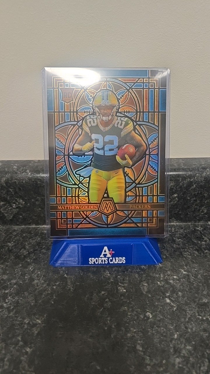 2025 Panini Mosaic Oversized Stained Glass Matthew Golden RC # 10 Packers