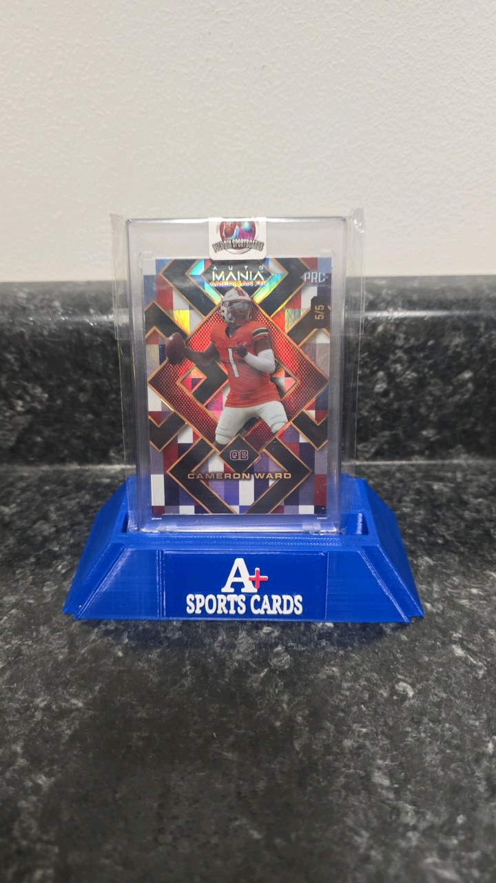 2024 Wild Card Auto Mania American FB Cameron Ward PRC #d 55