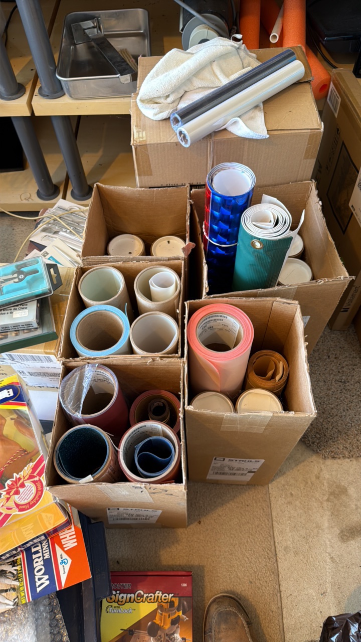 Large Lot Heat Transfer Vinyl & Laminate Rolls  14 to 26  Assorted Colors & Finishes