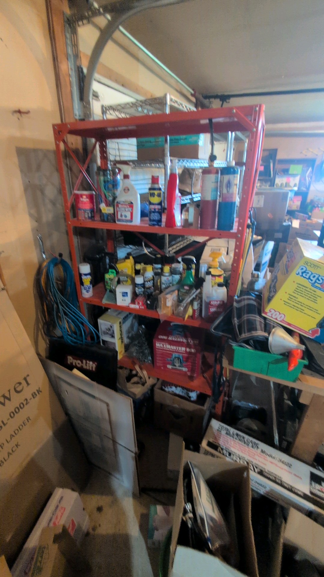 Orange shelf contents not included