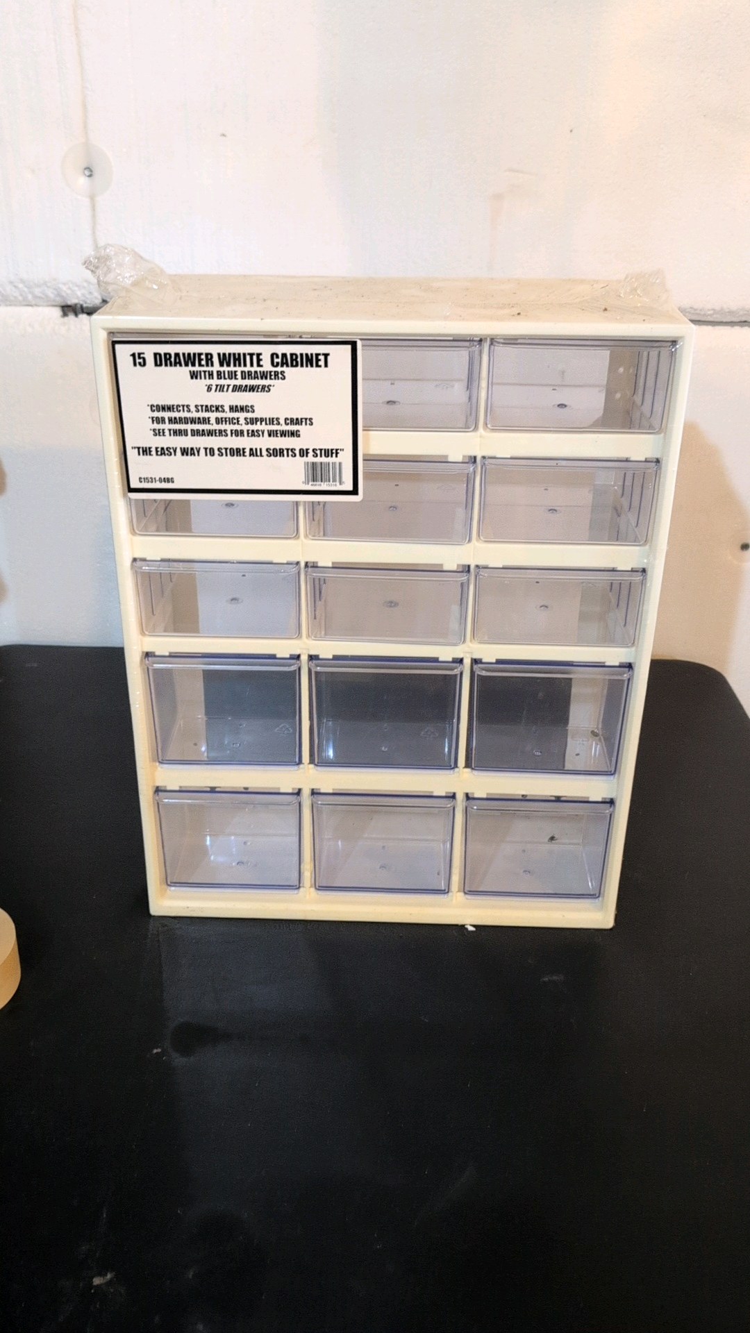 15 drawer white cabinet still in wrapping new
