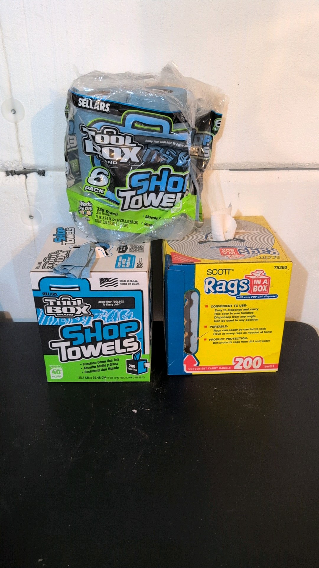 shop towels rags